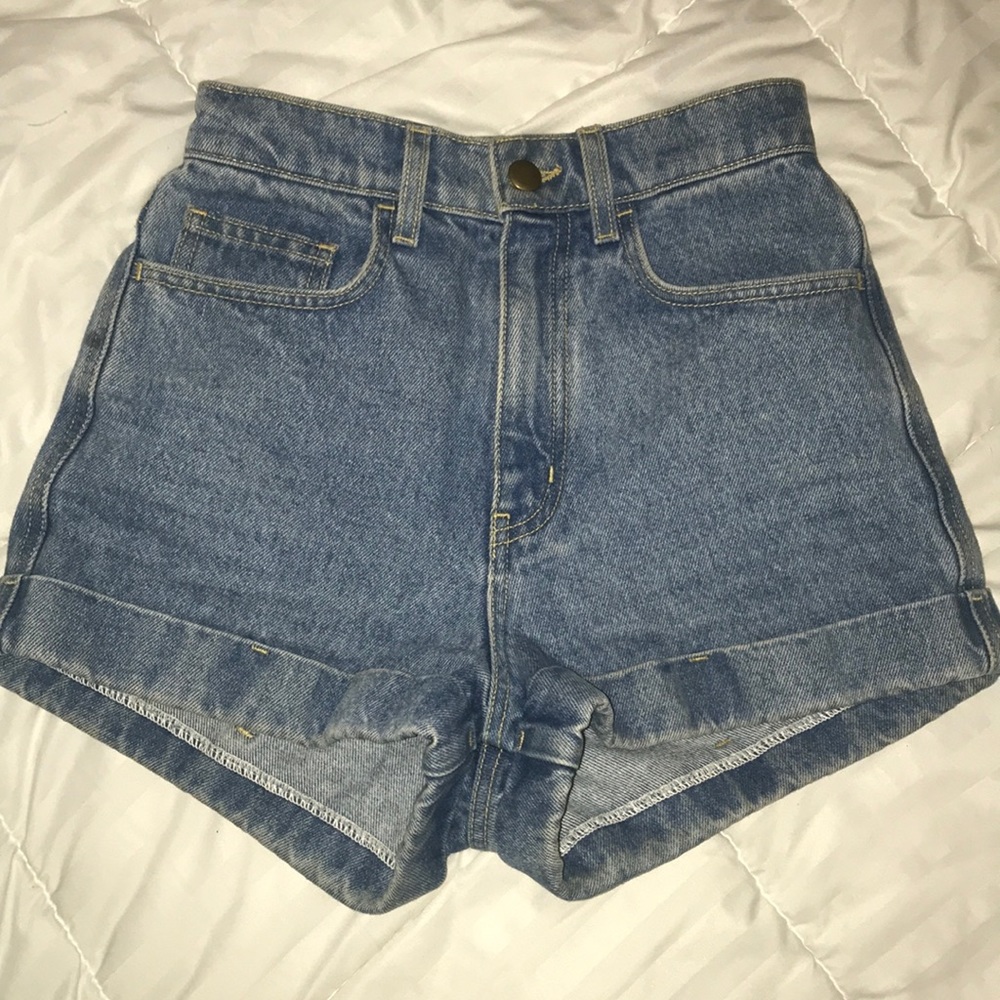 american apperal denim shorts